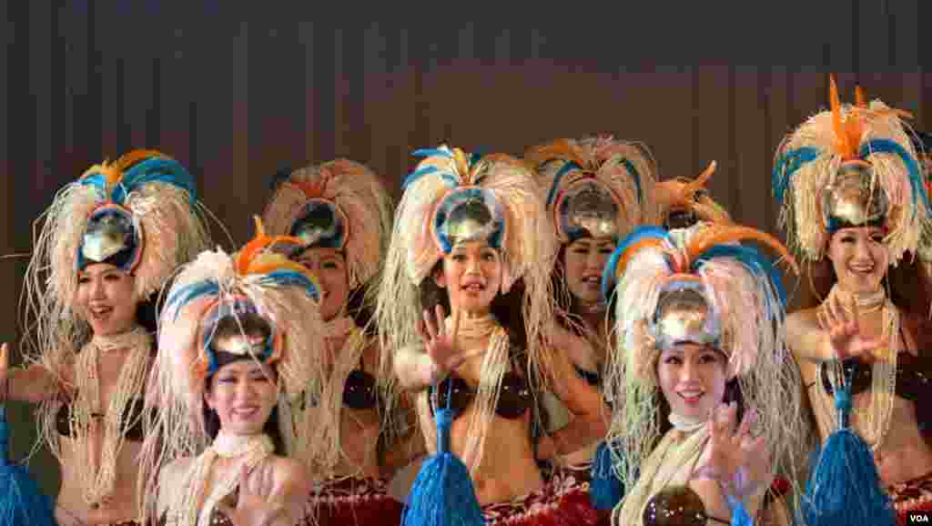 The majority of the third generation of hula dancers still come from Iwaki, October 25, 2012. (Steve Herman/VOA)