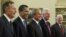 U.S. presidents from left: George H.W. Bush, George W. Bush, Barack Obama, Bill Clinton, and Jimmy Carter. a, 