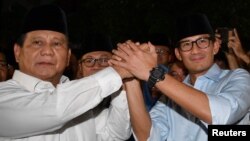 Capres Prabowo Subianto dan Cawapres Sandiaga Uno (Foto: Antara/Reuters).