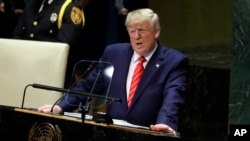 China has urged President Trump to oppose bullying following the American leader’s criticism of its trade status in a speech at the United Nations.