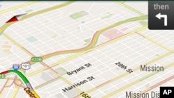 A screenshot provided by Google shows the Google Maps Navigation app for Android phones.