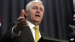 Thủ tướng Úc Turnbull nói với báo chí hôm 8/8/2017 về khả năng hợp pháp hóa hôn nhân đồng tính trong năm nay.