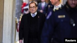 House impeachment manager Judiciary Committee Chairman Jerry Nadler (D-NY) arrives for opening arguments of the impeachment trial of U.S. President Donald Trump on Capitol Hill in Washington, Jan. 21, 2020.