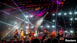 Bruno Mars tampil di the Bottle Rock, Napa Valley Music Festival di Napa Valley Expo tanggal 27 Mei 2018 di Napa, California (foto: Amy Harris/Invision/AP)