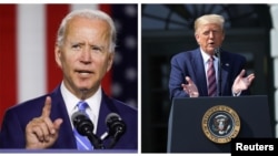 Mantan Wapres Joe Biden dan Presiden Donald Trump (foto: dok).