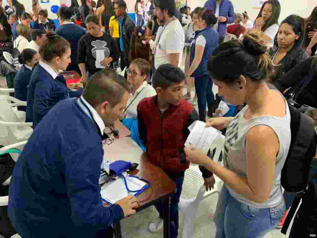 La venezolana Isleyer Castro agradeció el llamado a la jornada de salud realizada en Bogotá pues señala que en su condición de migrante es difícil tener algún tipo de seguro o asistencia médica.&nbsp;