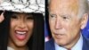 La chanteuse Cardi B et Joe Biden, candidat démocrate à l'élection présidentielle américaine de novembre 2020.