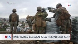 Soldados estadounidenses llegan a la frontera sur de EEUU