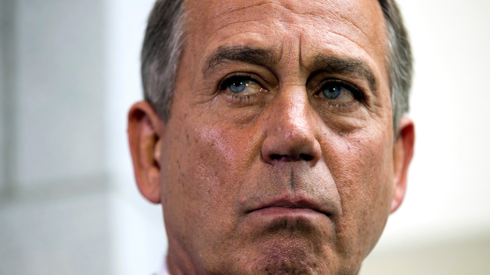 Speaker of the House John Boehner, R- Ohio, pauses during a news conference after a House Republican Conference meeting, Sept. 30, 2013.