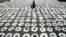 A man lays wreaths during a memorial service for suicide victims in Sydney (file photo).