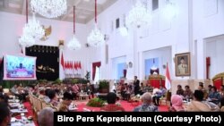 Presiden Jokowi mengumpulkan gubernur dari seluruh Indonesia, di Istana Negara, Jakarta, Selasa 23 Januari 2018. (Courtesy Photo: Biro Pers Kepresidenan)