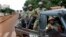 FILE - African Union MISCA troops from Cameroon patrol in Bangui, Central African Republic, May 29, 2014.