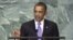 Presiden Barack Obama berpidato pada sidang ke-66 Majelis Umum PBB (Rabu, 21/9).