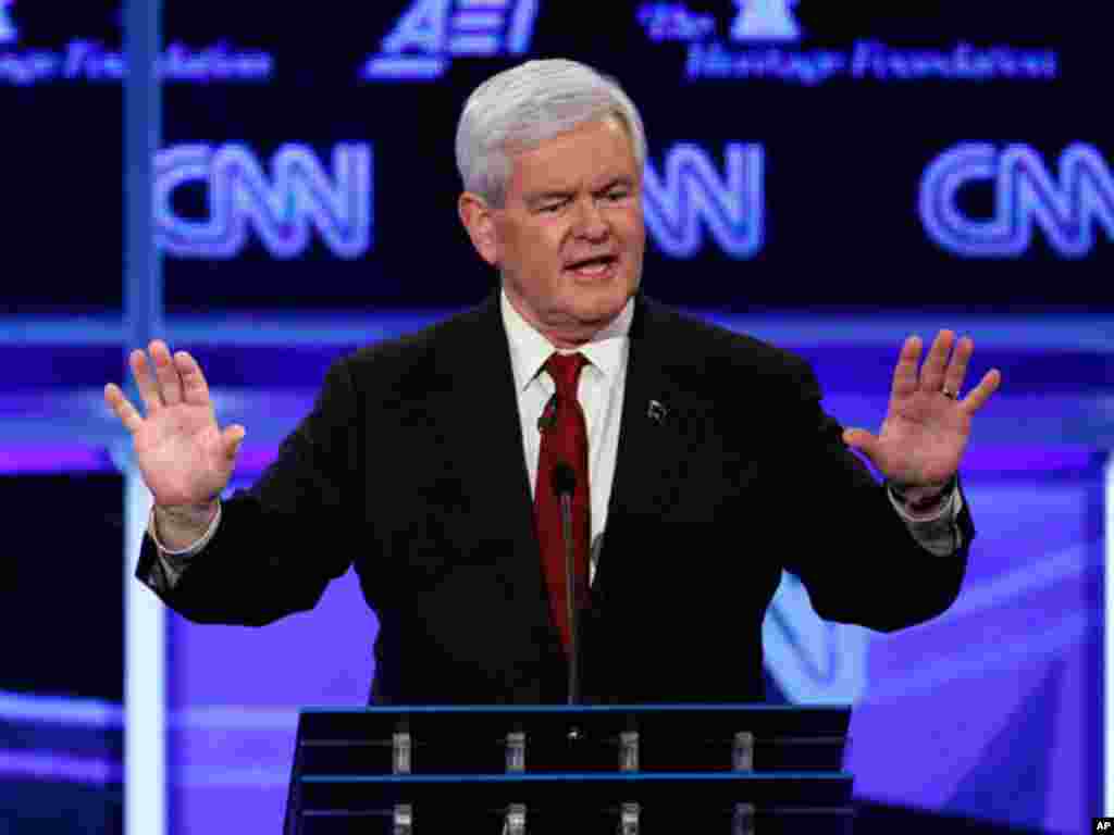 Gingrich said he favored finding a way to legal status for illegal immigrants who have lived in the U.S. as peaceful law-abiding tax paying people. “I don’t see how the party that says it’s the party of the family is going to adopt an immigration policy w