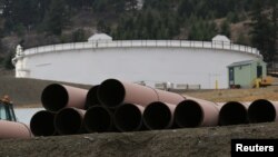 Pembangunan jaringan pipa minyak "Trans Mountain" di kota Kamloops, provinsi British Columbia, Kanada (foto: dok).