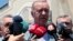 Turkish President Recep Tayyip Erdogan speaks to the media after Friday prayers, in Istanbul, June 7, 2019. Erdogan says his country is determined to protect Turkish Cypriots' rights to gas deposits in the eastern Mediterranean.