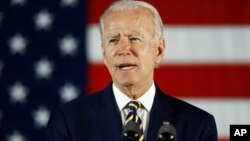 FILE - Democratic presidential candidate, former Vice President Joe Biden.