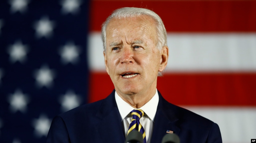 FILE - Democratic presidential candidate, former Vice President Joe Biden.