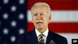 FILE - Democratic presidential candidate, former Vice President Joe Biden.