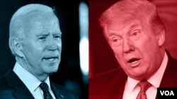 Makamu wa Rais wa zamani Joe Biden (kushoro) na Rais wa Marekani Donald Trump