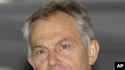 Former British Prime Minister Tony Blair leaves the inquiry into the Iraq war, Jan. 21, 2011.