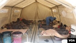 Cholera patients are seen isolated at Budiriro clinic in Harare, Zimbabwe, in Harare, Sept. 11, 2018. (C. Mavhunga/ VOA)