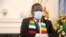  President Emmerson Mnangagwa (Harare July 21, 2020) said the curfew was part of efforts to contain a spike in coronavirus cases that he described as a “worrisome development,” in Zimbabwe. (Columbus Mavhunga/VOA) 