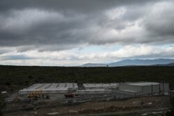 A new camp for migrants with a capacity of 1200 people is pictured in Zervou, on the island of Samos on Feb. 21, 2020.