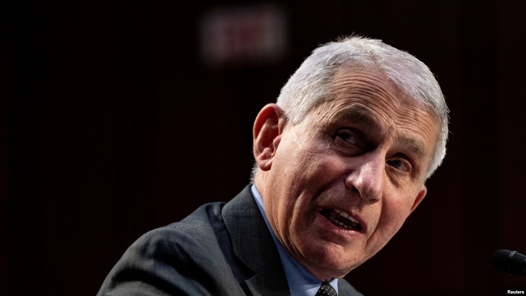 Dr. Anthony Fauci, penasihat Gedung Putih untuk pandemi, di rapat dengar pendapat Komite Senat untuk Kesehatan, Pendidikan, Tenaga Kerja, dan Pensiun, di Washington, 18 Maret 2021. 