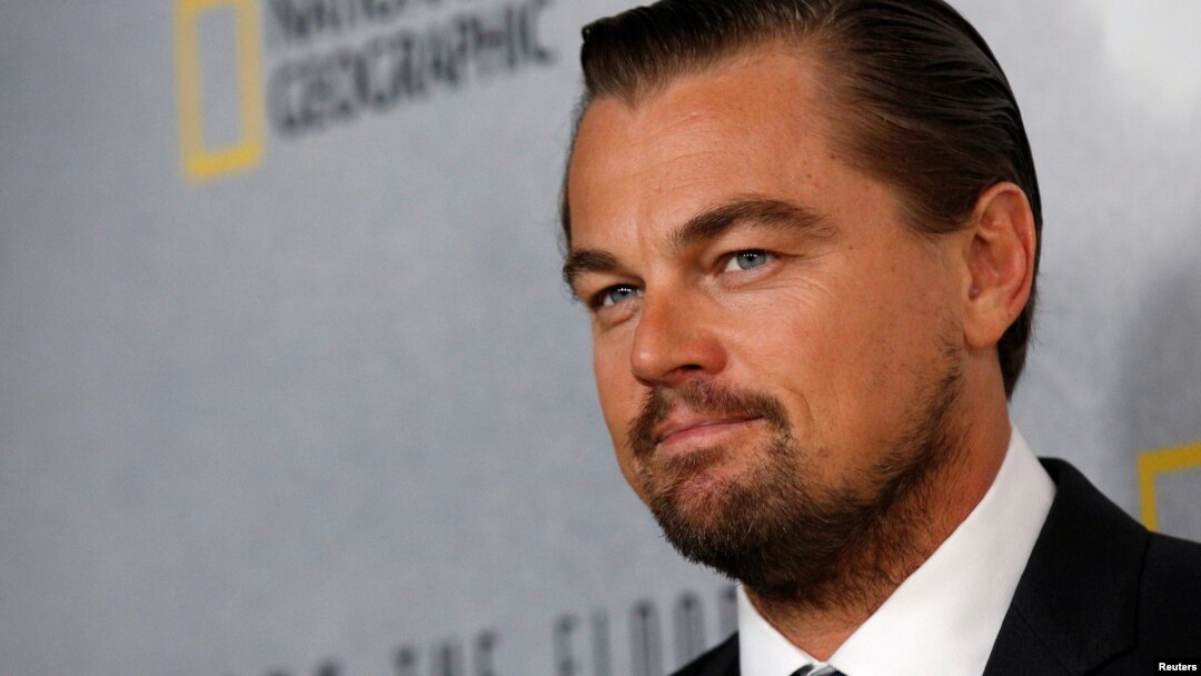FILE - Leonardo DiCaprio poses before a screening of his documentary film "Before the Flood" at the United Nations in New York, Oct. 20, 2016. 