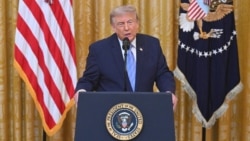 美国总统唐纳德·特朗普在区白宫东厅向全国发表讲话，谈及选举安全问题。(2026年7月16日)