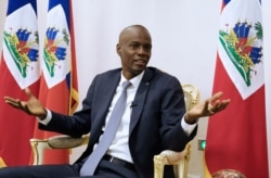 El presidente de Haití, Jovenel Moise, habla durante una entrevista con Reuters en el Palacio Nacional de Puerto Príncipe, Haití, el 11 de enero de 2020.