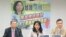 国民党立法院党团召开记者会批评蔡英文的两岸政策没有具体内容。（美国之音张永泰拍摄）