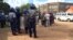 Riot police ready to pounce at a street march organized by members of the National Electoral Reform Agenda (NERA), protesting against the Zimbabwe Electoral Commission's failure to conduct a transparent voter registration exercise.