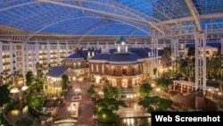 Vista interior del Gayloar Opryland Resort and Convention Center en Nashville.