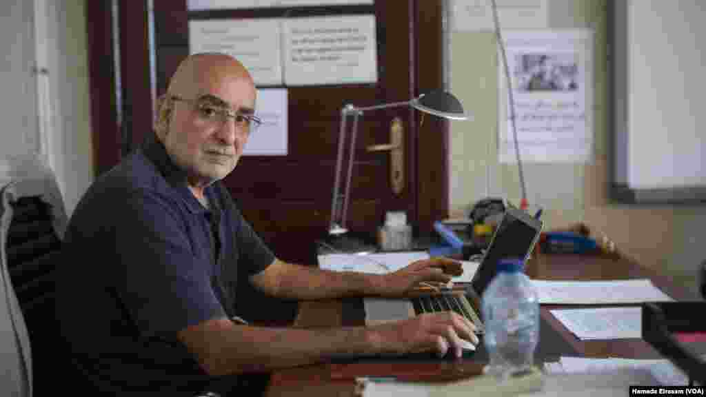 Mohamed Abdrabo, head of the Alexandria Research Center for Adaptation to Climate Change, says, “When we talk about climate change, it’s everybody’s topic.” It won’t happen in the future, he says, it's happening now. Alexandria, Egypt, Sept. 19, 2024.