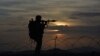 A Pakistani border security guard stands alert at Pakistan-Afghanistan border post, Chaman in Pakistan, May 5, 2017. The U.S. recently decided to withhold $50 million in military aid to Pakistan for failing to do enough against the Haqqani network.