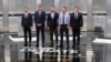 The main candidates for the Spanish general elections pose before a televised debate in Madrid, Spain, Nov. 4, 2019. 