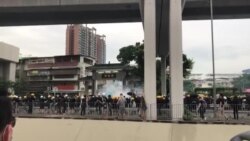 警方與示威者在元朗西邊圍發生激烈衝突