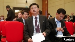 North Korean top diplomat Jo Chol Su attends the Moscow Nonproliferation Conference in Moscow, Nov. 8, 2019.