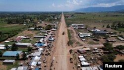 An aerial view shows the towns of Kibigori, Kisumu county (L) and Chemase, Nandi county, Kenya July 30, 2022.