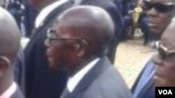 President Robert Mugabe at the National Heroes Acre on Thursday.