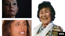 Pictured, clockwise from top (L), Oglala Lakota activist LaDonna Brave Bull Allard, Yup'ik traditional healer Rita Pitka-Blumenstein and Anishinaabe activist Winona LaDuke.