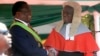 Mutungamiri wenyika VaEmmerson Mnangagwa vachitaura nemukuru wevatongi vematare Chief Justice Luke Malaba