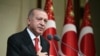 រូបឯកសារ៖ ប្រធានាធិបតីតួកគីលោក Recep Tayyip Erdogan ថ្លែងអំឡុងពេលទិវា Republic Day នៅក្រុងអង់ការ៉ា ប្រទេសតួកគី កាលពីថ្ងៃទី២៩ ខែតុលា ឆ្នាំ២០១៩។ 