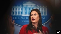 La porte-parole de la Maison Blanche Sarah Huckabee-Sanders, le 5 septembre 2017.