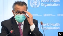 Dirjen WHO, Tedros Adhanom Ghebreyesus berbicara di Jenewa, Swiss (foto: dok). 