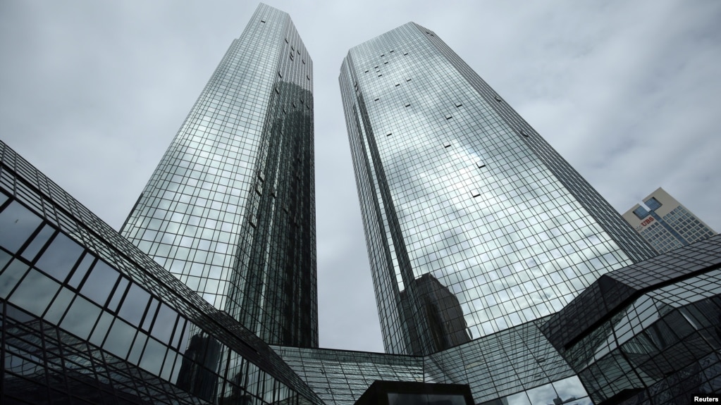 FILE - The Deutsche Bank headquarters are pictured in Frankfurt, Germany, April 25, 2019. 