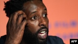 French director Ladj Ly speaks during a news conference for the film "Les Miserables" at the 72nd edition of the Cannes Film Festival in Cannes, southern France, May 16, 2019. 