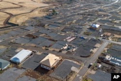 Houses are being rebuilt in the burn zone of Lahaina on the island of Maui in Hawaii, Nov. 18, 2024. More than 100 building permits have been issued after Maui County